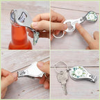 Minatee 50Set Baby Shower Bottle Openers Nail Clipper for Guest, Eucalyptus - Image 3
