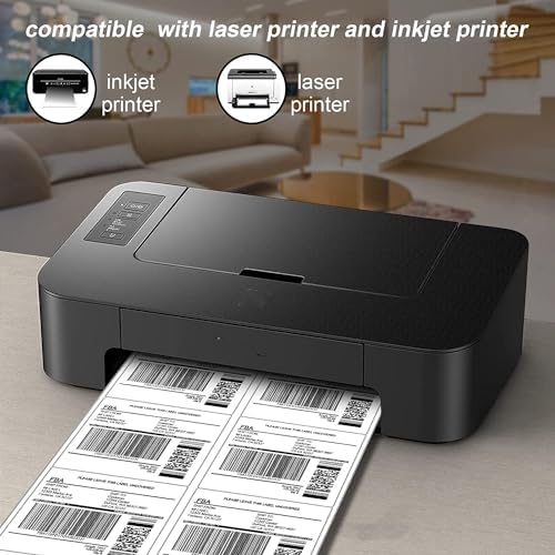 [2000 Sheets 12000 Labels] Shipping Labels 3 1/3"x4" Printable White 6 up Labels for Laser/Inkjet Printers, Mailing FBA Address Label Sticker Paper - Permanent Adhesive Label Blank - Image 3