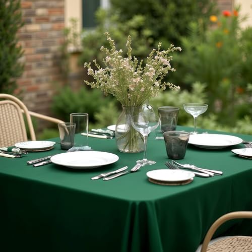 sancua Tablecloths Rectangle, 8 Pack Table Cloth for 8 Foot Tables, Hunter Green - Image 4