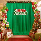20ft x 12ft Green Backdrop Curtains for Parties, Wrinkle Free 4 Panels Photo Backdrop Drapes Back Drop Cloth for Wedding Birthday Photography Background Decor - Image 7