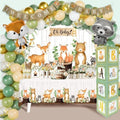 MEGA 257 Pc Woodland Baby Shower Decorations Boy & Girl Kit, Forest Animal Theme, Gender Neutral Baby Shower Decor, BABY boxes, Backdrop, Banner, Balloon Garland, Tablecloth, Plates Cups -20 Guests by RegalDecorations