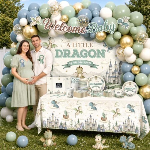Dragon Baby Shower Decorations Kit, Baby Dragon Baby Shower Party Supplies - Image 6
