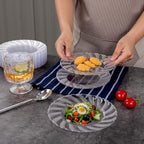 U-QE 100 Pieces Clear Plastic Plates, 7 Inch Plastic Dessert Plates - Image 6