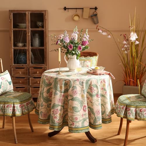 patdrea Designer Vintage French Tablecloth,Round,Diameter 67" - Image 2