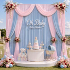 20ft×15ft Light Pink Backdrop Curtain for Wedding Parties - Image 5