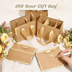 Yeaqee 100 Pcs Mini Metallic Paper Gift Bags with Handle, Kraft, Gold - Image 4