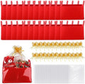 Ferrochef 24 Pack Gift Basket Set, Red Felt Storage Bin with Handle, Ribbon by Ferrochef