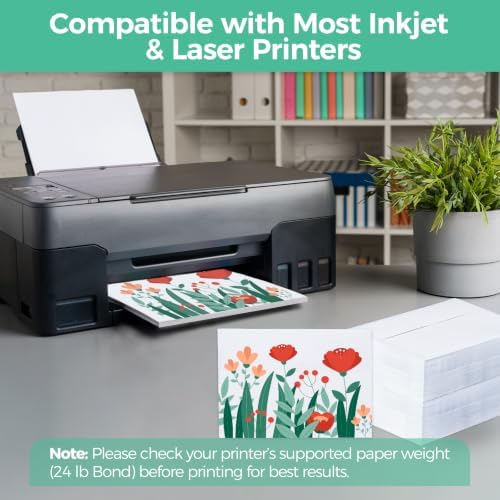 Ohuhu A7 Printable White 5x7 Self-Seal Envelopes 1000-Pack - Image 5