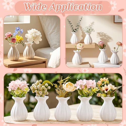 20 Pieces 3.5 Inch Glass Bud Vase Mini, White - Image 7