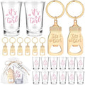 Vesici 20 Set Baby Shower Favors for Guests It's a Girl Acrylic Shot Glasses Gold Bottle Opener Keychains Thank You Tags and Bags for Baby Shower Party Gender Reveal Party Guests Return Gift by Vesici
