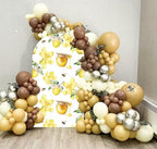 Honey Bee Arched Fabric Backdrop Covers Honey Honeycomb Arch Stand Cover for Baby Shower Birthday Decoration(Only Cover) - Image 3