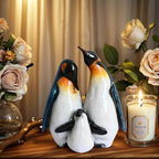 Cute Penguin Family Figurines Penguin Desk Decor Home Decor Living Room by Juliahestia