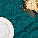 24 Pack Teal Table Runner 10Ft Cheesecloth Table Runner Rustic Gauze Table Runner Romantic Long Sheer Fabric Cheese Cloth Table Runner for Wedding Party Bridal Baby Shower - Image 4