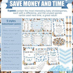 Sherr 476 Pcs Blue Cowboy Baby Shower Game, 9 Styles Baby Shower Activities - Image 4