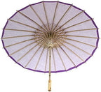 Koyal Wholesale 32" Royal Purple Paper Parasol Umbrella 4 Pack, Large Paper Umbrella Bulk, Paper Parasol Wedding Umbrellas, Royal Purple Parasol Umbrella Bridal Party Decor Photo Props, Sun Parasols - Image 6
