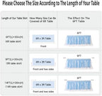 leegleri Baby Blue Tulle Tutu Table Skirt for Baby Shower Wedding and Birthday Party,LED Table Skirt for Rectangle Table (9 ft Table Skirt) - Image 4
