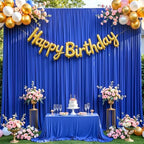 20x10ft Royal Blue Backdrop Curtain for Wedding Parties Wrinkle Free Fabric Royal Blue Drapes Backdrop Decoration for Baby Shower Birthday Photography Decoration 4 Panels, 5ft x 10ft - Image 3