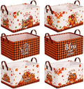 CHENGU 6 Pack Fall Storage Bins Thanksgiving Turkey Pumpkin Baskets Gift by CHENGU