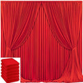 30x10ft Red Backdrop Curtain for Wedding Parties Wrinkle Free Fabric Red Drapes Backdrop Decoration for Baby Shower Birthday Photography Decoration 6 Panels, 5ft x 10ft by Gogoparti