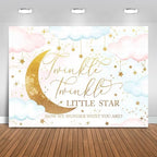 Twinkle Twinkle Little Star Gender Reveal Backdrop 10x7ft Pink or Blue How We Wonder What You are Gender Reveal Background Party Decoration Moon and Star Boy or Girl Banner by Fitumiw