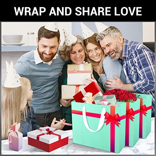 EUSOAR Kraft Bags with Handles, 20pcs 12.5" x 4.5" x 11" Kraft Paper Bag Bulk, Shopping Bags with Handle for Lunch Merchandise Party Wedding Birthday - Image 6
