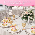 Thenshop 50 Pcs Clear Cupcake Boxes Individual 3.5 Inch, Gold - Image 5