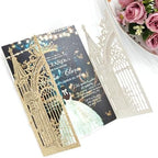 20PCS Laser Cut Wedding Invitations,Wedding Invitation Card Pocket,Quince Invites,Sweet 16 Invitations,Quinceanera Invitations,Laser Cut Invitations For All Occasions - Image 3