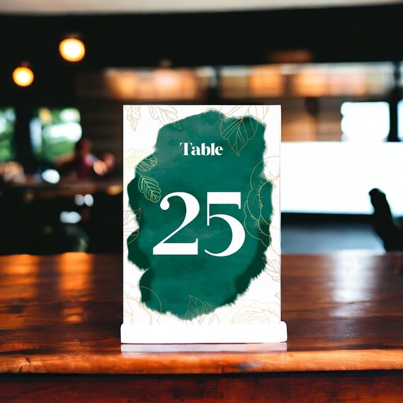 Watercolor Splash Wedding Table Number Cardss 1-100 Double Sided For Reception Event Party Baby Shower Birthday 4x6 - Image 2