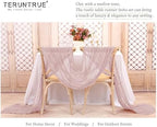 Teruntrue 20 Pack Pink Cheesecloth Table Runner 17x108 Inch, Boho Gauze Sheer Fabric Cheese Cloth Table Runners for Wedding Party Bridal Shower Baby Shower Birthday Home Decor Garden Farmhouse - Image 4
