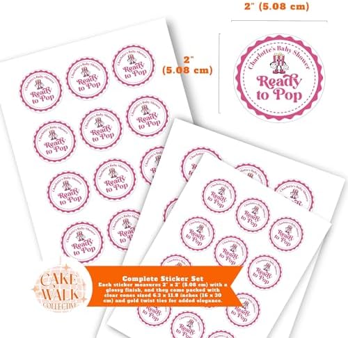 Set of 24 Popcorn Stickers | Popcorn Stickers | Personalized Wedding, Bridal Shower, Baby Shower or Party Favor Labels| Custom Labels | Popcorn Stickers - Image 2