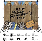 20x10ft Fathers Day Backdrop Brown Wall Wooden Fathers Day Backdrops for Photography Repair Tools Father's Day Photo Background I Love Dad Gender Reveal Newborn Party Banner Photo Booth - Image 3