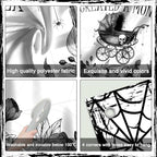 Mocsicka We Created A Monster Backdrop Banner Gothic Skull Spider Web Bat Halloween Monster Baby Shower Party Decorations Photo Booth Props (8x6ft) - Image 3