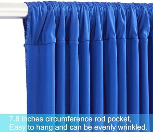 10ft x 15ft Royal Blue Wrinkle Free Backdrop Curtains for Wedding Party Backdrops Curtain Drapes Fabric Decorations Photo Back Drop Cloth for Baby Shower Photography Stage Reception - Image 7