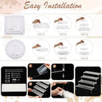 LemonRoad 19 Pcs Cupcake Stand Holder Dessert Table Display,White and White - Image 3