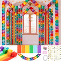TaoBary Colorful Party Decorations 600 Large Paper Chain, Rainbow, Large Size by TaoBary