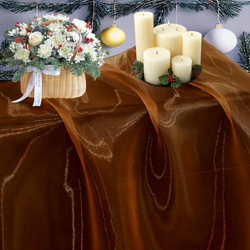 55 Yard Organza Fabric 44" Wide for Wedding Event Décor - Bronze by MDS
