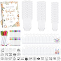 Panitay 100 Pcs White Baby Bodysuits Bibs Kit 25 Guests, Fall Pumpkin by Panitay