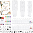 Panitay 100 Pcs White Baby Bodysuits Bibs Kit 25 Guests, Fall Pumpkin by Panitay