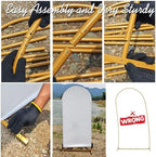 Arch Backdrop Stand and Cover Set 7.2ft,6.6ft,6ft Metal Arch Frame Stand Gold with Beige Cover for Wedding Birthday Party Baby Shower with Storage Bag(Beige, 7.2FT+6.6FT+6FT) - Image 4