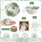 Teenyyou 40 Pack Wedding Favors for Guests Small Ceramic Bowls Bulk Gifts Set 3.3 Inch Sage Green Verdure Design Mini Dipping Bowl Sauce Dish with Cards Box for Party Shower Favor Souvenir - Image 2