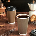 LITOPAK 80 Pack 16 oz Disposabel Paper Cups, Coffee Cups with Lid, Stirrers - Image 5