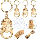 Sieral 30 Sets Boy Baby Shower Favors Gold Bottle Openers with Thank You Tags Bags Popping Bottles Keychains Baby Shower Return Gifts for Guests Birthday Party Souvenirs by Sieral