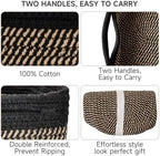 3 Pack Storage Baskets for Organizing, 13.7×9.5×6.3", Black Brown - Image 3