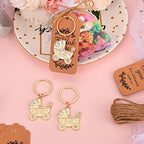 50 Pieces Baby Carriage Shape Keyring/keychain for Baby Boy or Girl Shower,Gender Reveal Party Decorations,Game Prizes, Favors,Gift,Decor,Souvenirs to Guests Bulk with Thank You Tags and Gift Bags - Image 5