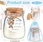 Threlaco 20 Pcs Bear Baby Shower Favor Candle Glass Jar - Image 2