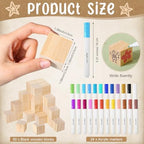 Tatuo 75 Pcs Baby Shower Party Block Games Sign to Decorate,Kraft - Image 2