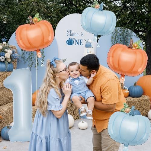 Kriyokiaa Blue Little Pumpkin 1st Boy Decorations - Image 4