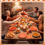 Mimorou 338 Pcs Burnt Orange Plates and Napkins Party Supplies Serve 48 - Image 6