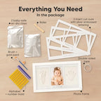 KeaBabies 14-Pack Nursing Pads with Baby Hand and Footprint Kit Frame, Baby Memory Book, Inkless Ink Pads, and Multi-Use Nursing Cover - Thoughtful Keepsake and Shower Gifts for New Mom - Image 6