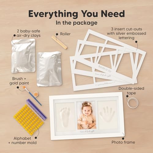 KeaBabies 14-Pack Nursing Pads with Baby Hand and Footprint Kit Frame, Baby Memory Book, Inkless Ink Pads, and Multi-Use Nursing Cover - Thoughtful Keepsake and Shower Gifts for New Mom - Image 6